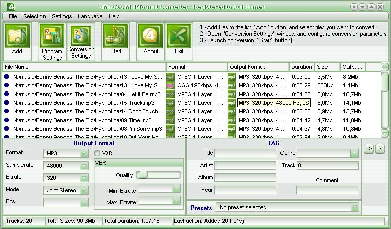 4Musics Multiformat Converter